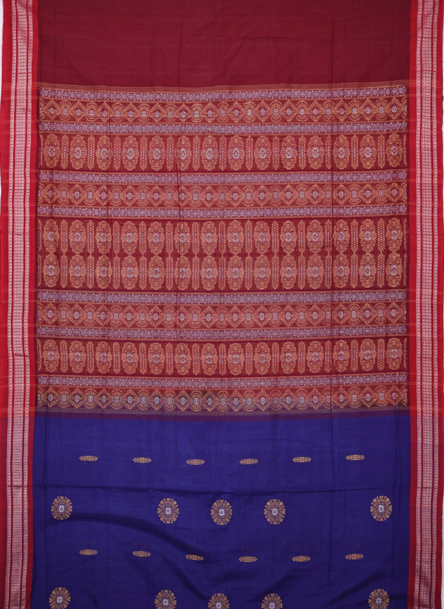 Navy Blue Bomkai Saree