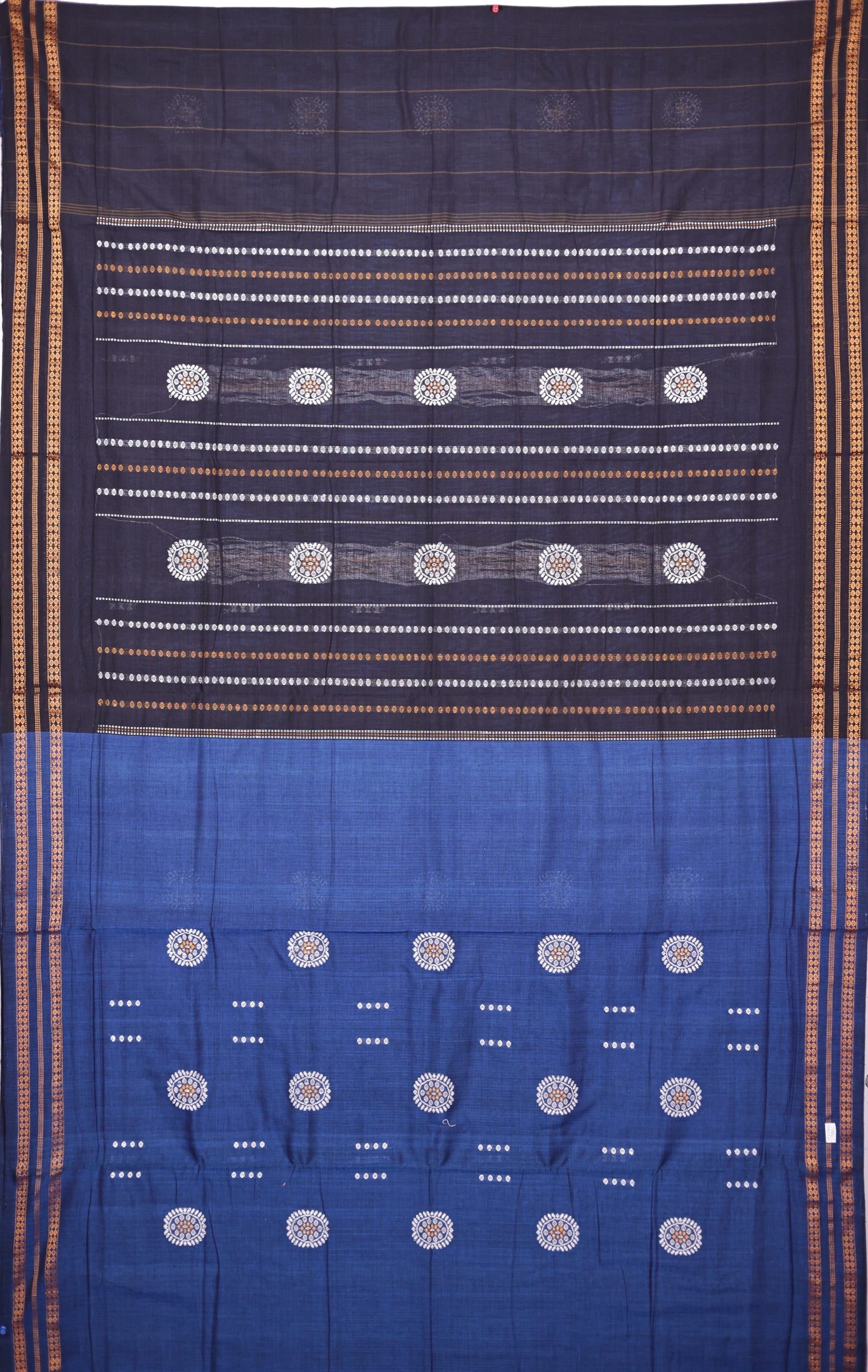 Navy Blue Padam Bomaki Saree