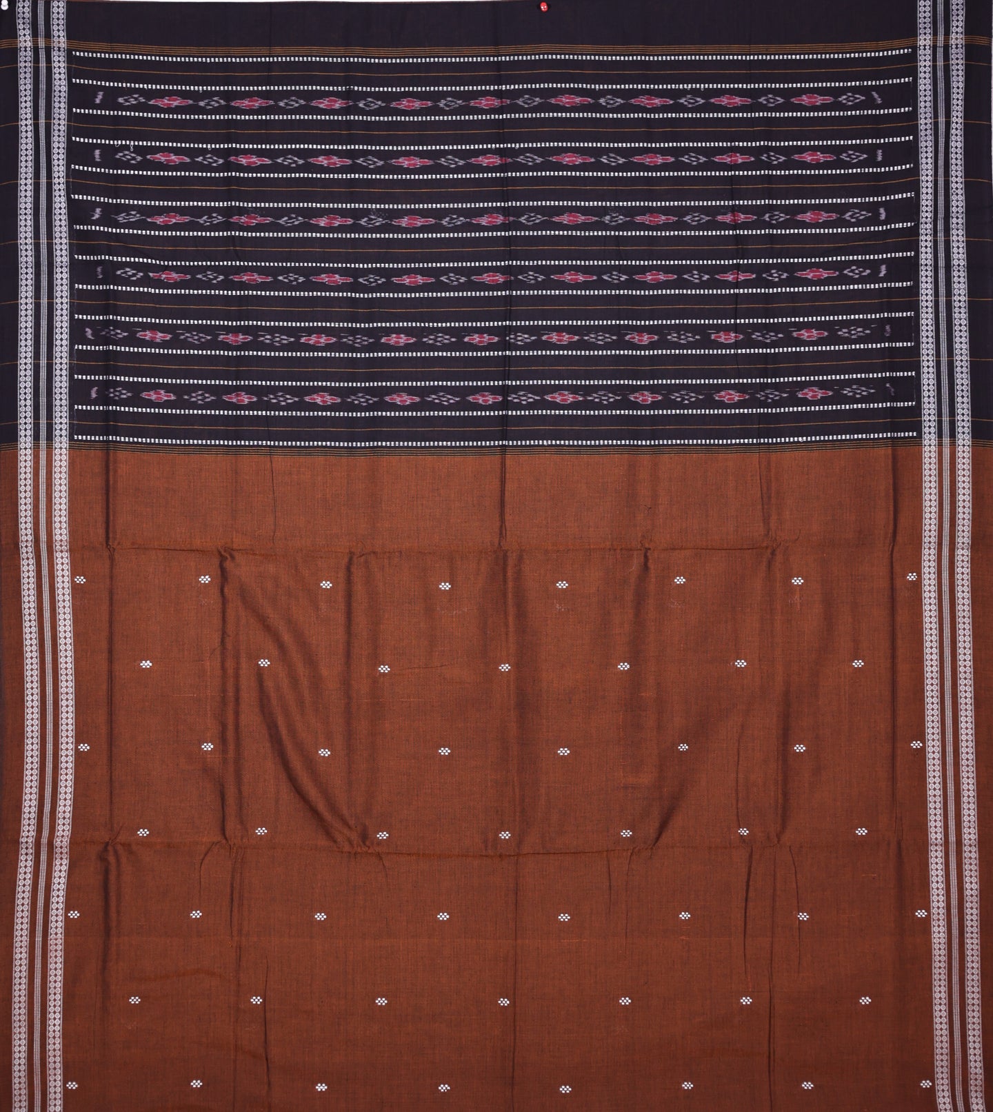 Deep Bronze Bomkai Butti Saree