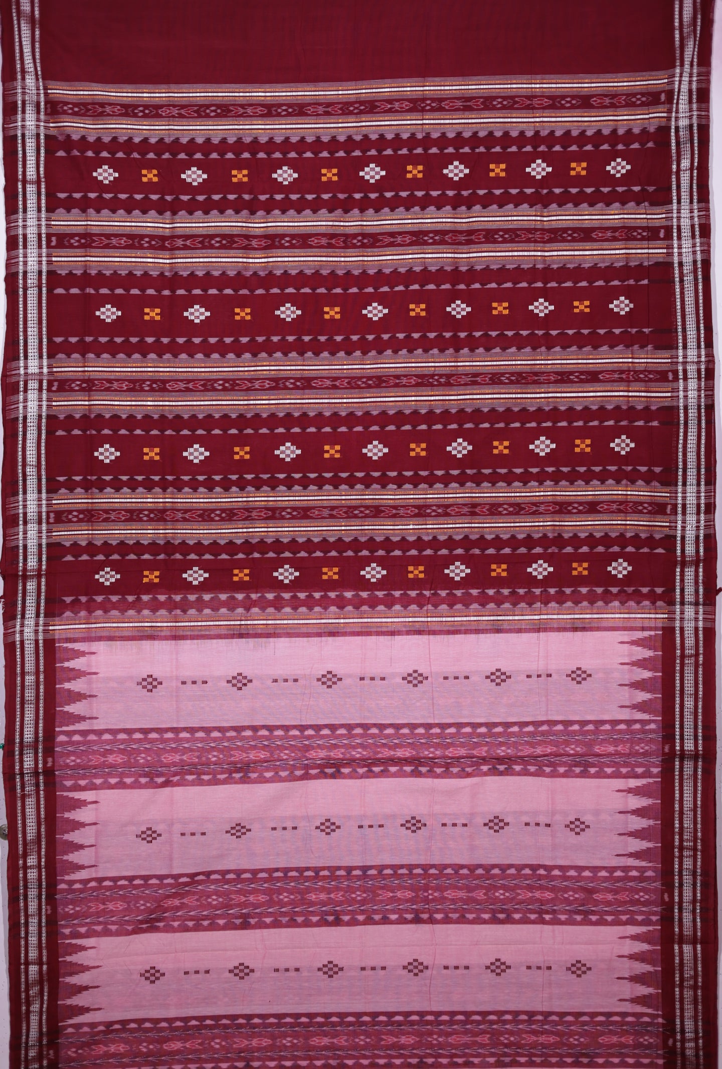 Hot Pink And Dark Violet Body Bandha Saree