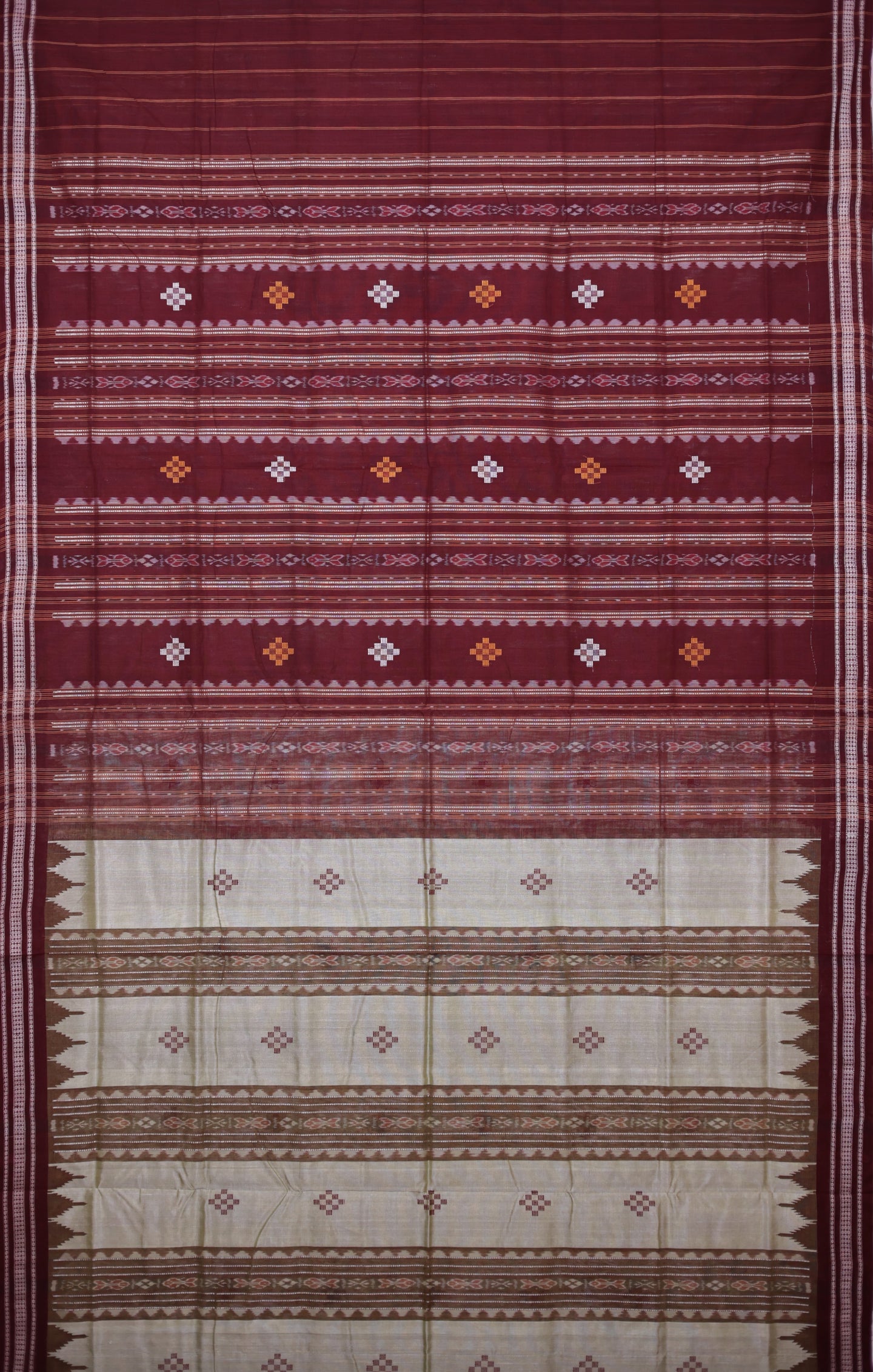 Spring Green Pata Bapta Saree