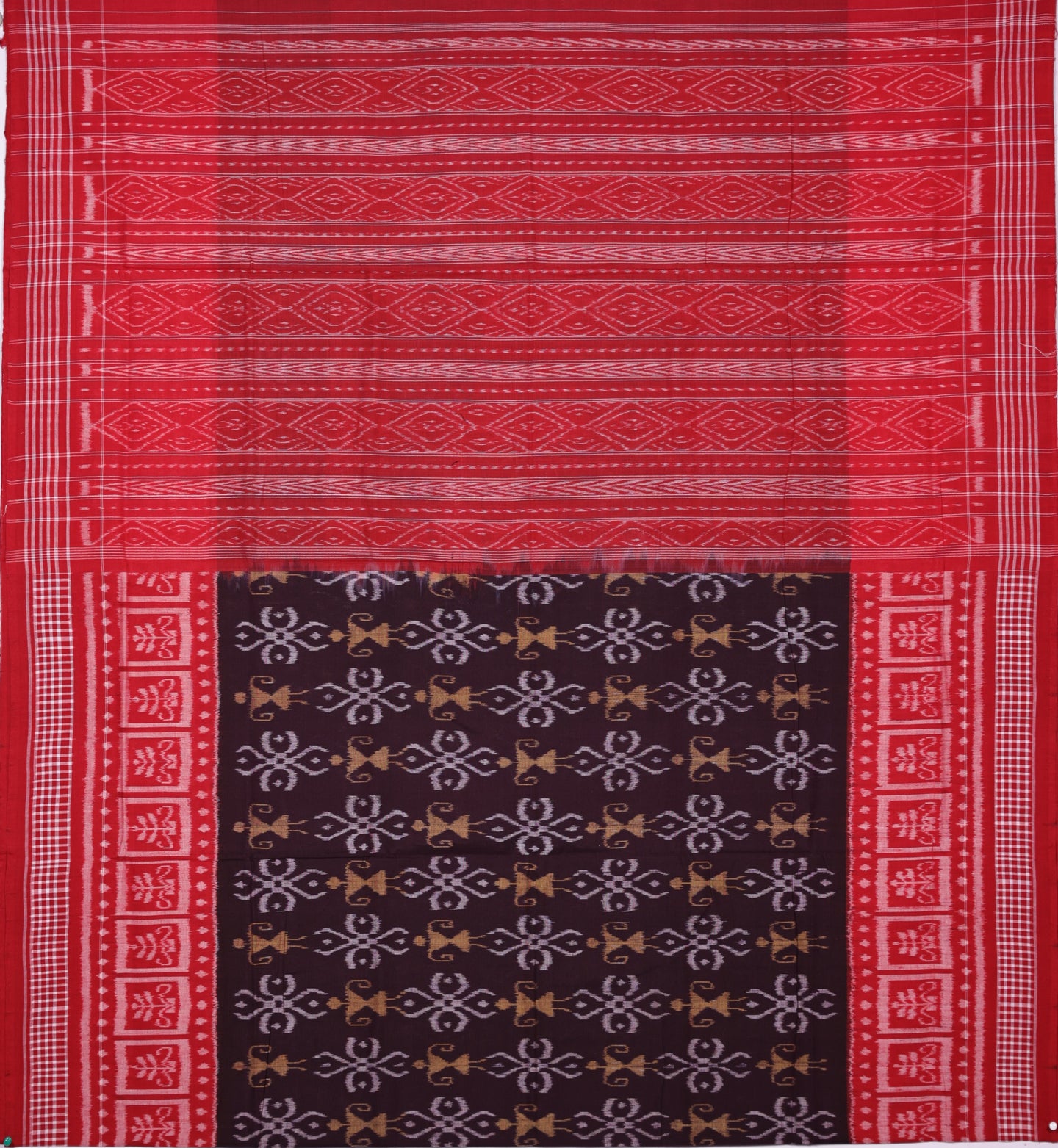 Coffee Body Bandha Saree(With Out Blouse)