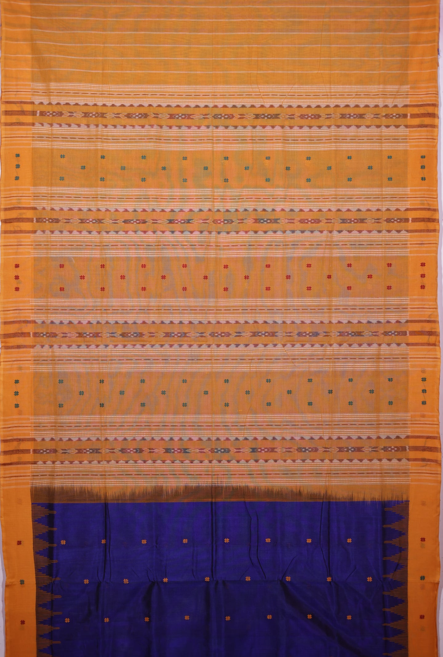 Blue Pata Bapta Saree