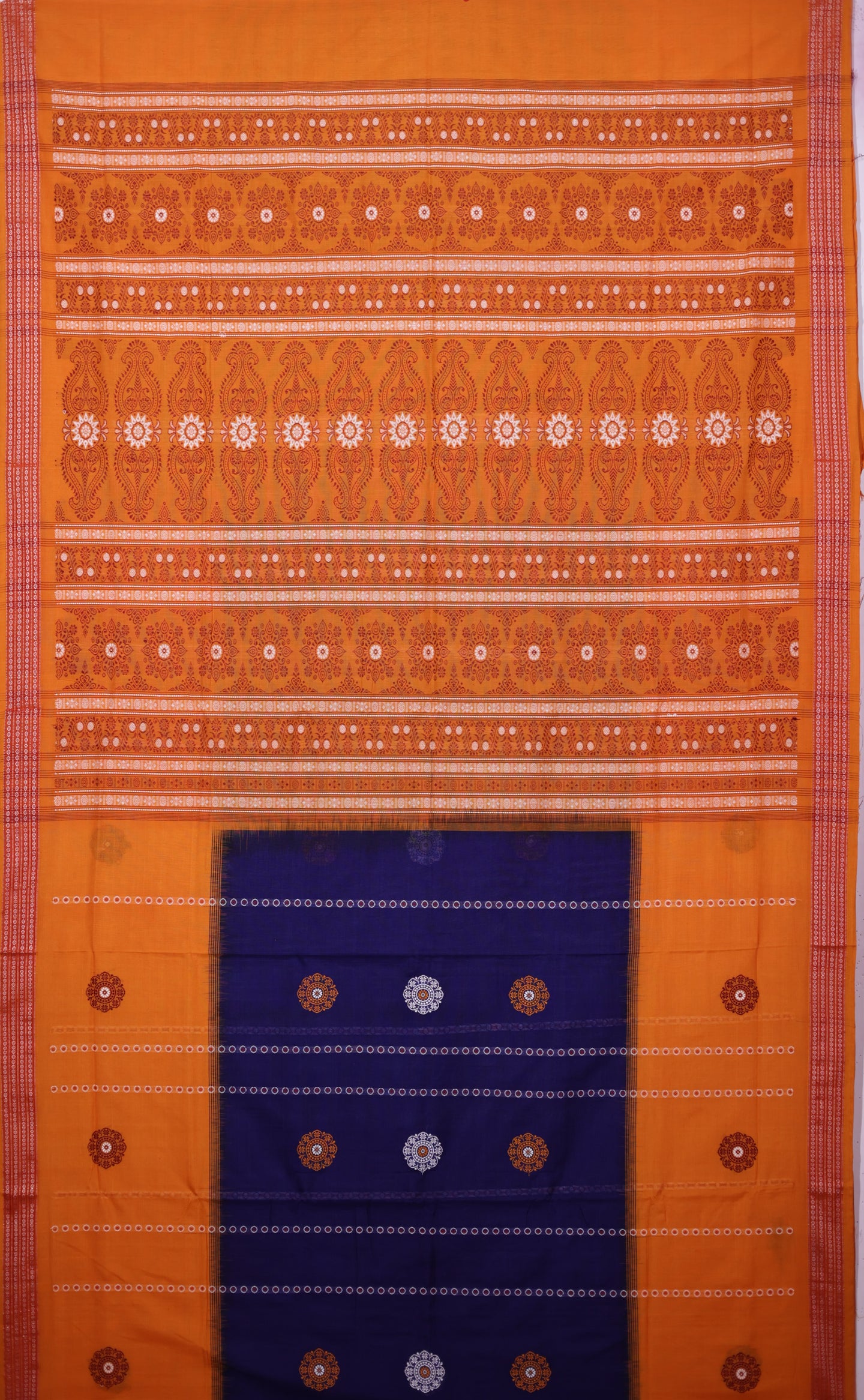 Blue Violate Bomkai Saree
