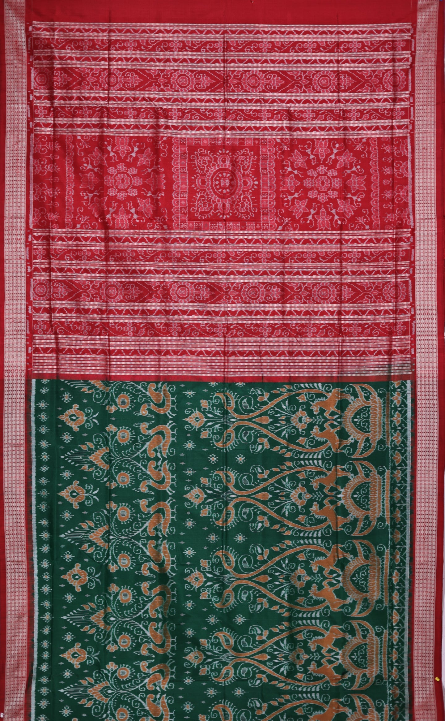 Forest Green Traditional Body Bandha Saree