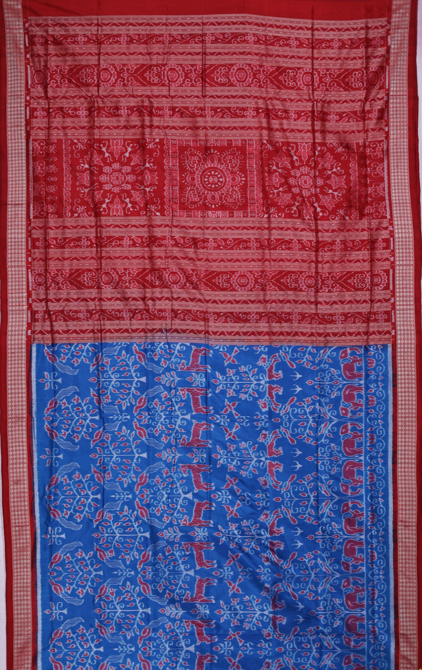 Happy Blue Traditional Body Bandha Saree