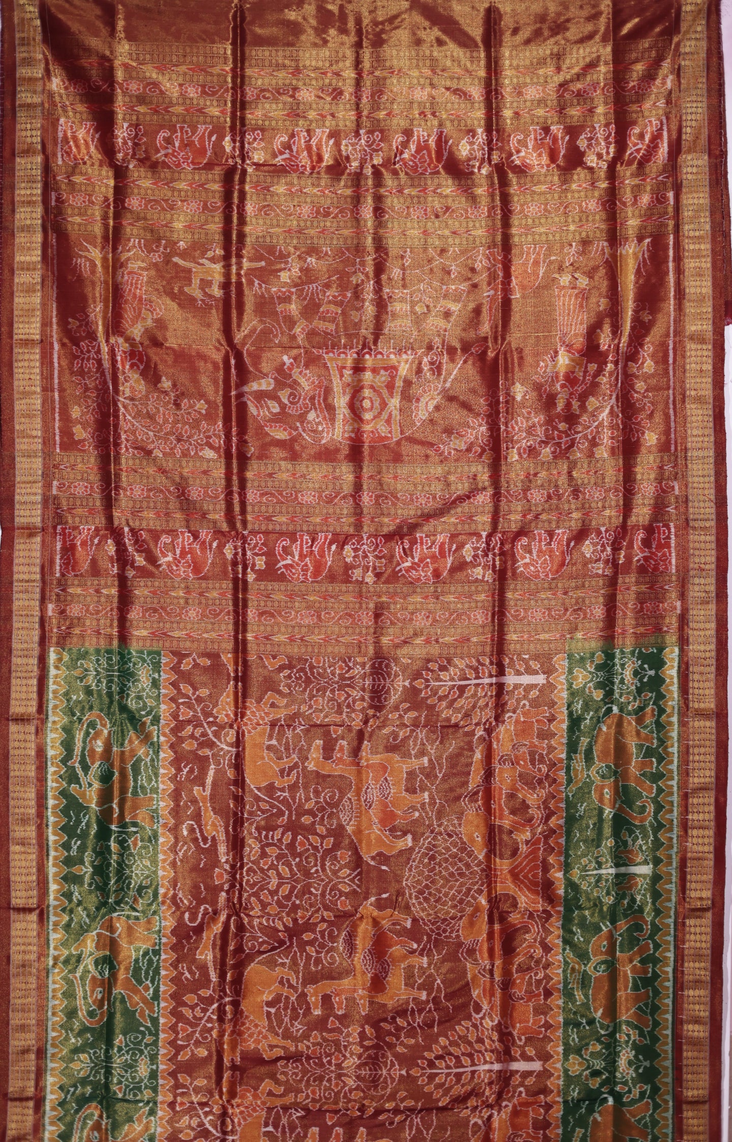 Golden Brown Body Bandha Tissue Saree