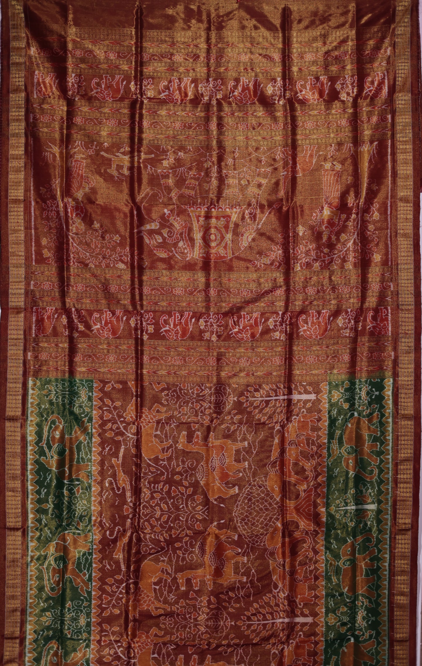 Golden Brown Body Bandha Tissue Saree