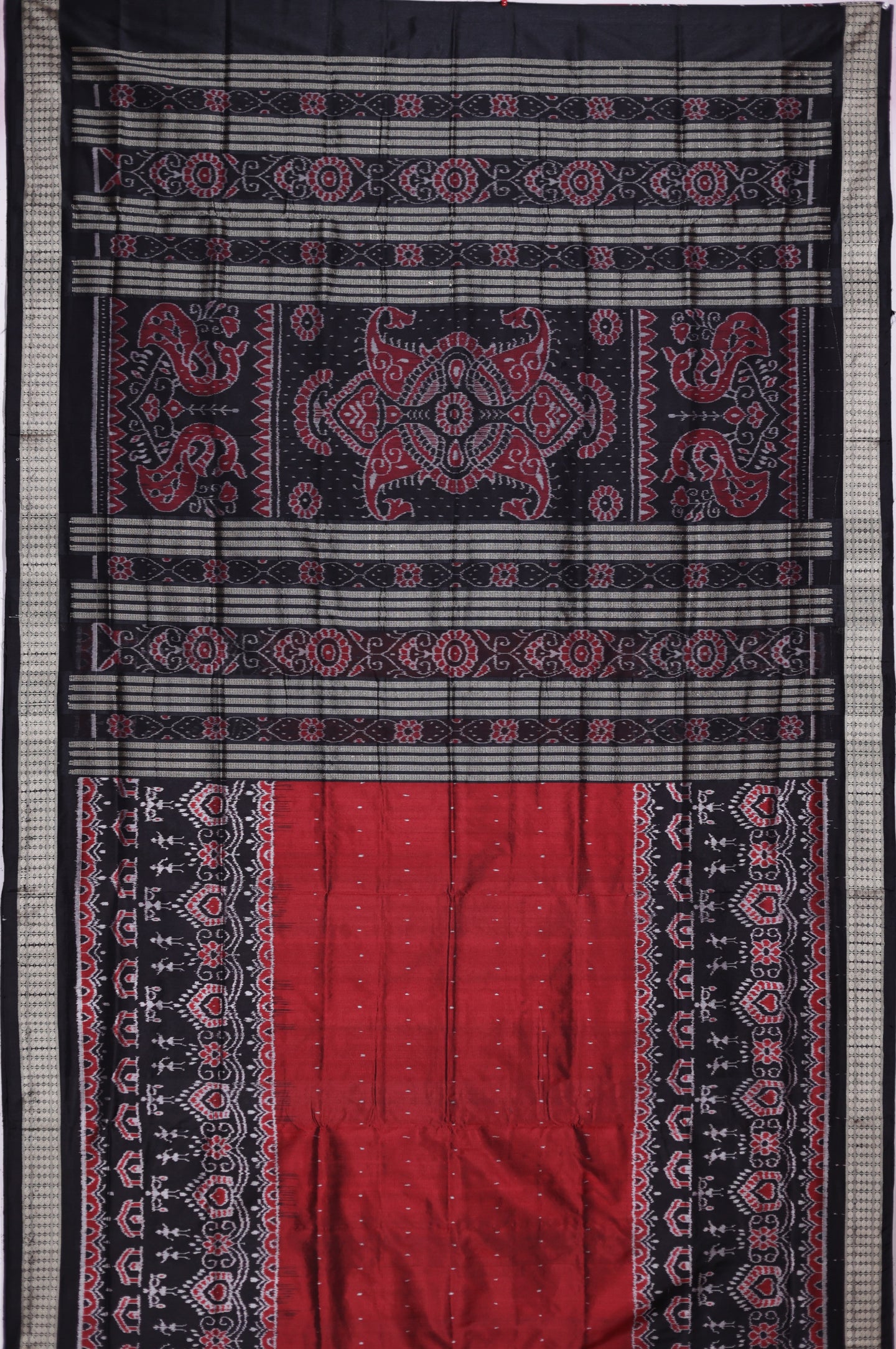 Maroon Teracota Border Bandha Saree