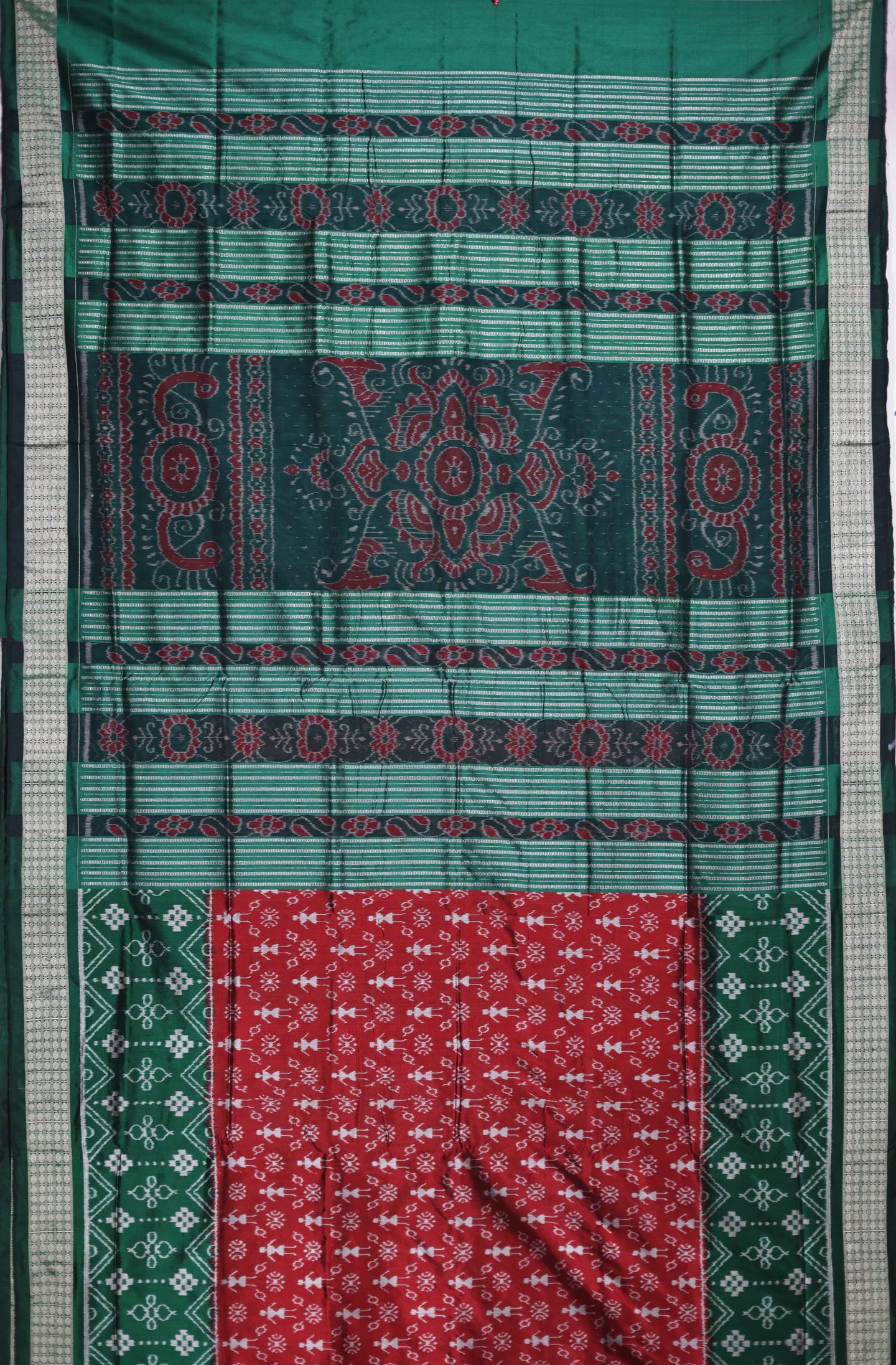Maroon Teracota Bandha Saree