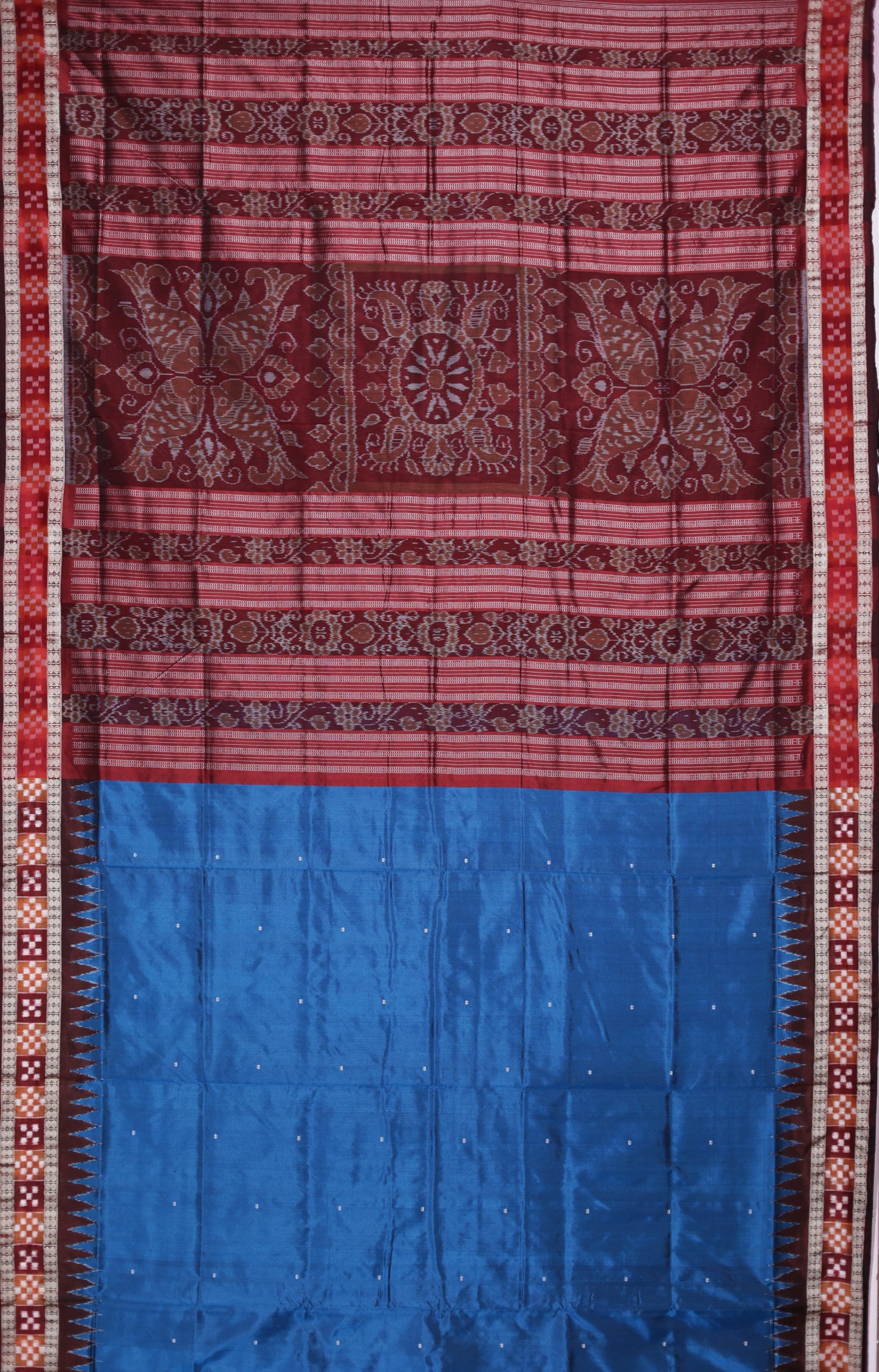 Royal Blue Border Pasapalli Bomkai Saree