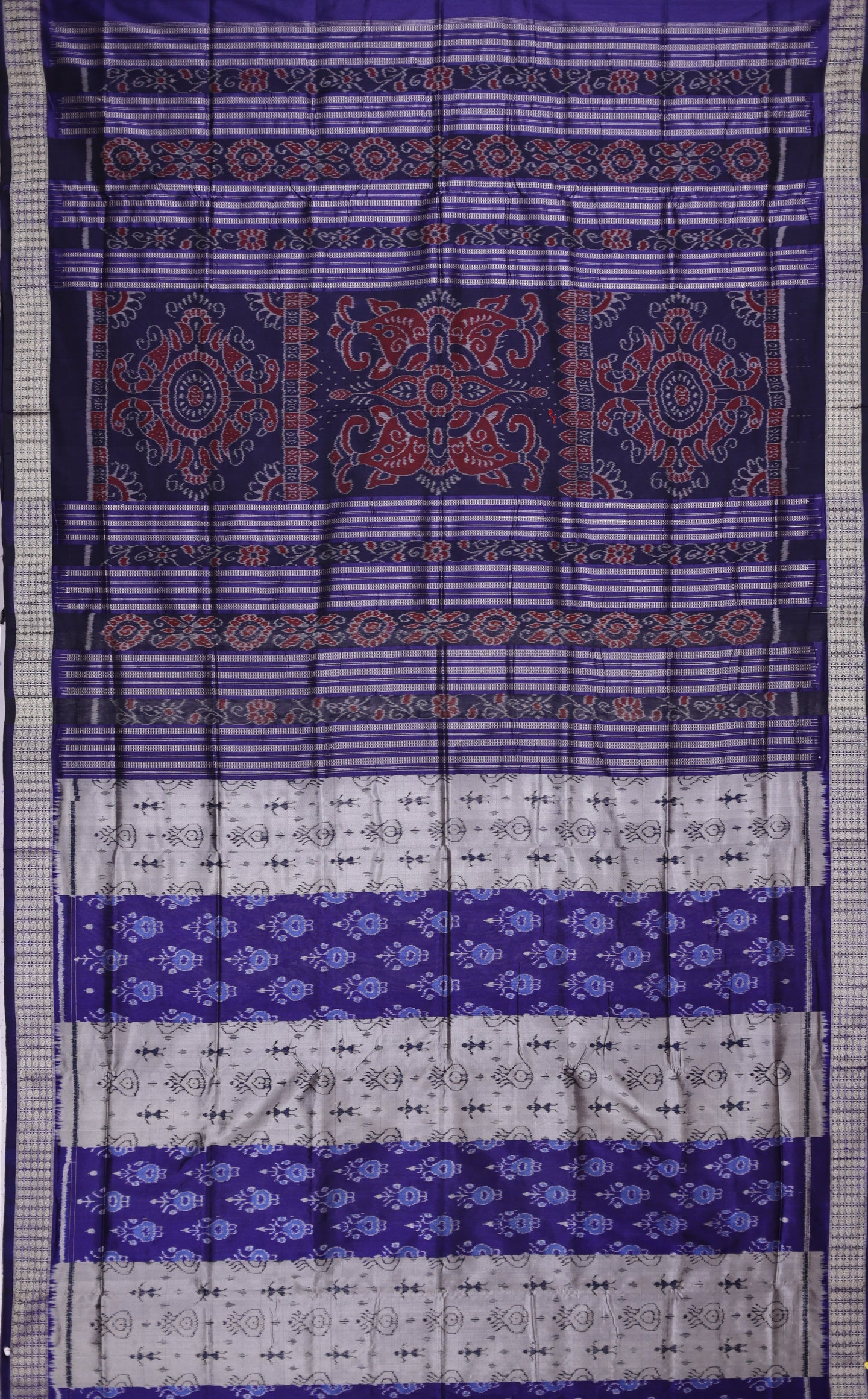 Voilet Blue Teracota Bandha Saree