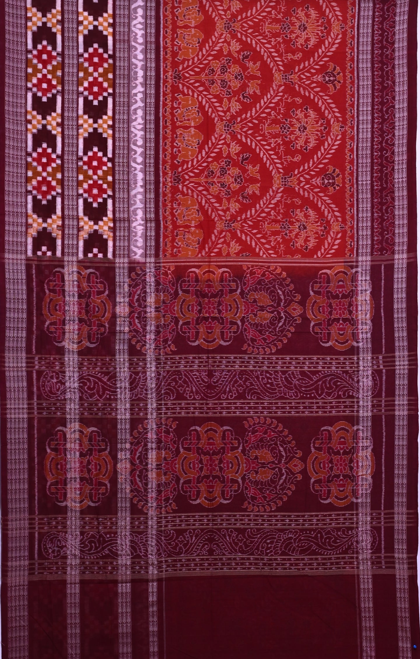 Rust Double Pasapalli Saree