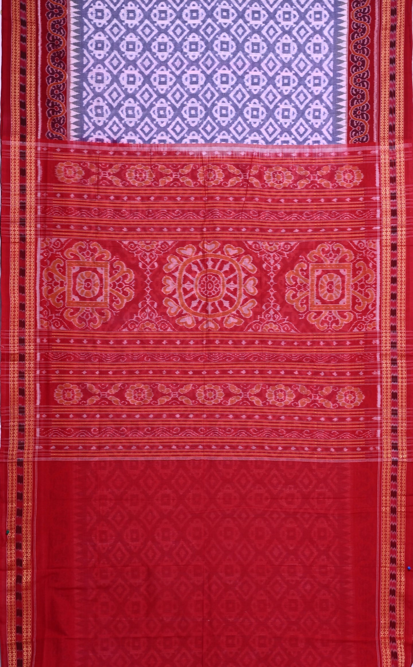 Purple And Lavender Big Border Bandha Saree