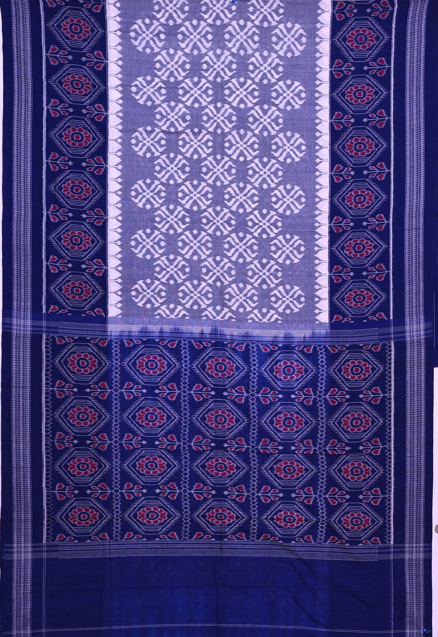 Light Steel Blue Body Bandha Saree(With Out Blouse)