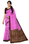 Baby Pink Bomkai Pata Saree | Odisha Handloom GI Tagged | Devnika