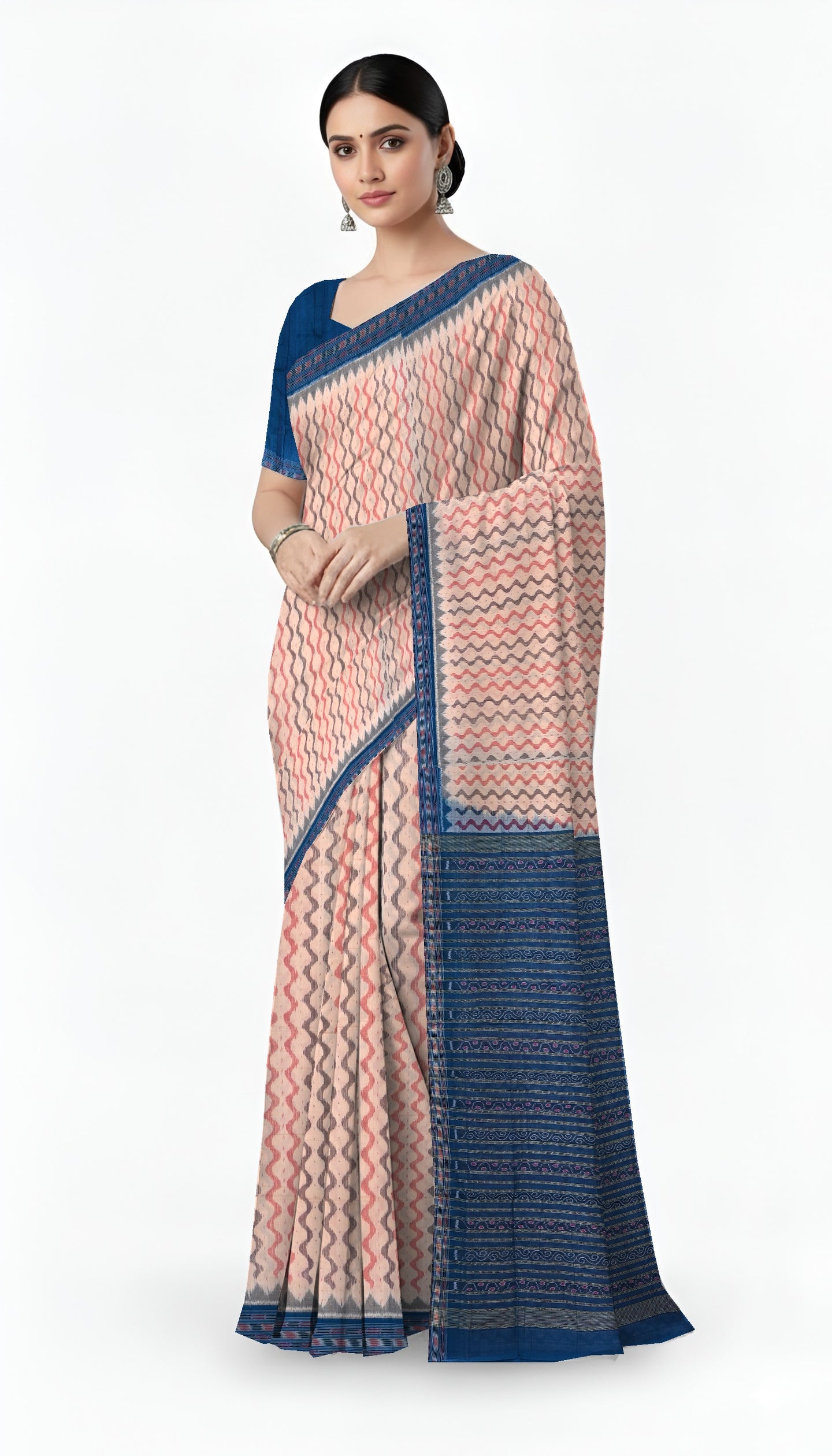 Chandan Traditional Body Bandha Saree | Odisha Handloom GI Tagged | Devnika