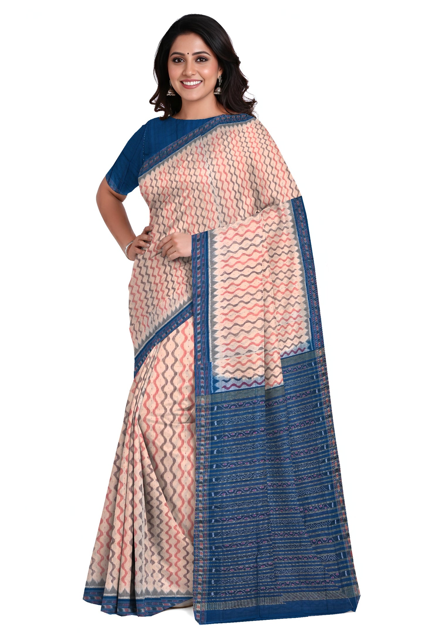 Chandan Traditional Body Bandha Saree | Odisha Handloom GI Tagged | Devnika