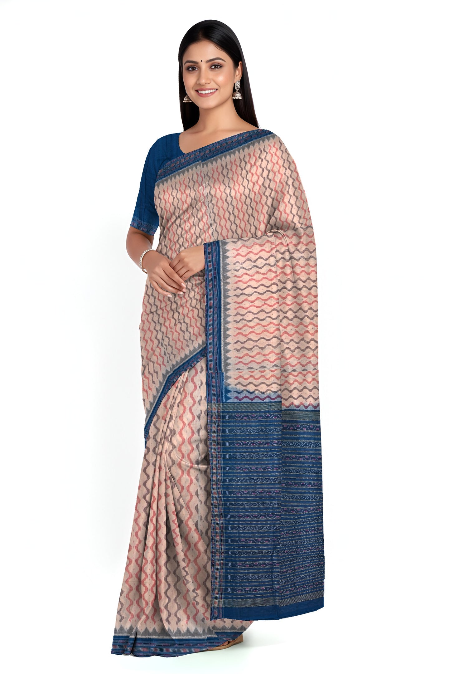 Chandan Traditional Body Bandha Saree | Odisha Handloom GI Tagged | Devnika