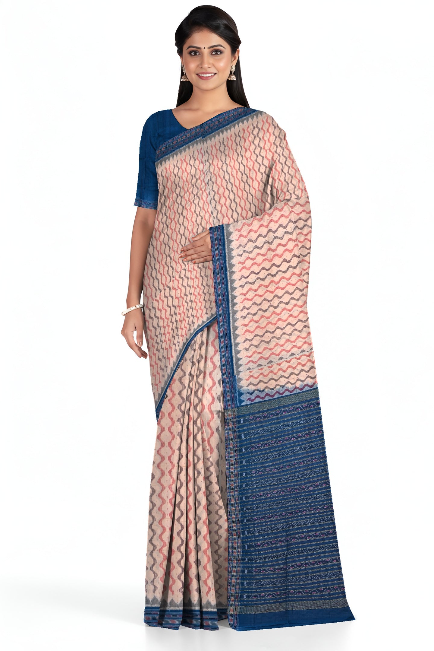 Chandan Traditional Body Bandha Saree | Odisha Handloom GI Tagged | Devnika