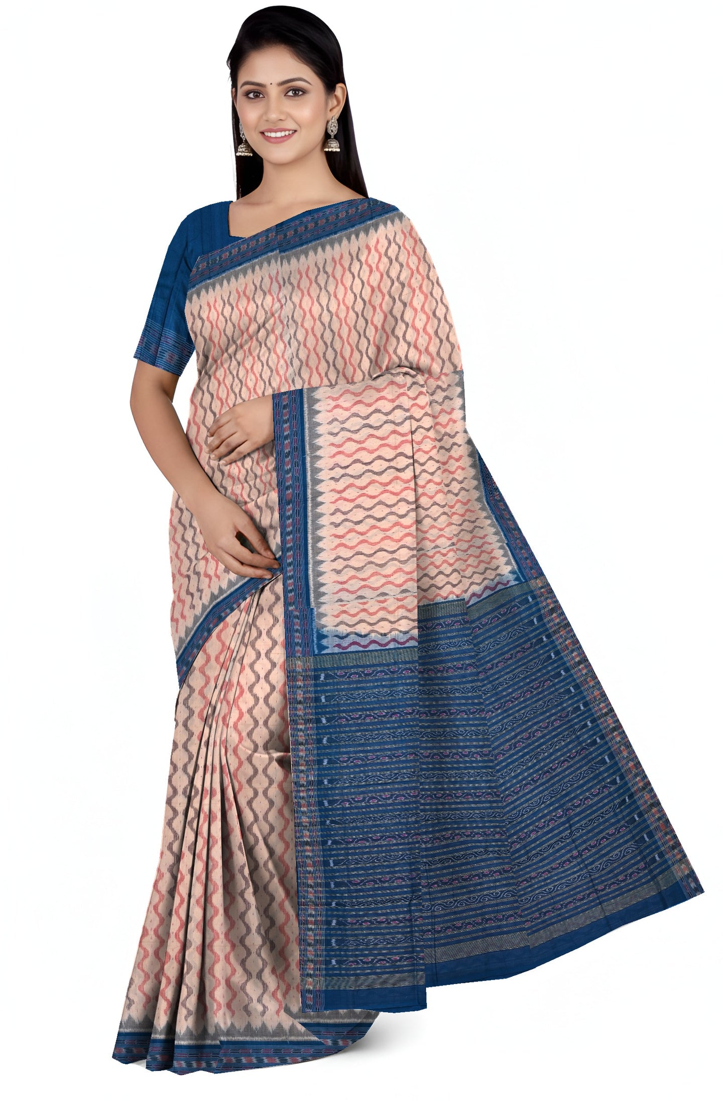 Chandan Traditional Body Bandha Saree | Odisha Handloom GI Tagged | Devnika
