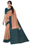 Dark Chandan Big Border Bandha Saree | Odisha Handloom GI Tagged | Devnika