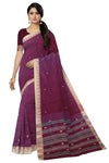 Purple Temple Border Kotpad Cotton Saree | Odisha Handloom GI Tagged | Devnika